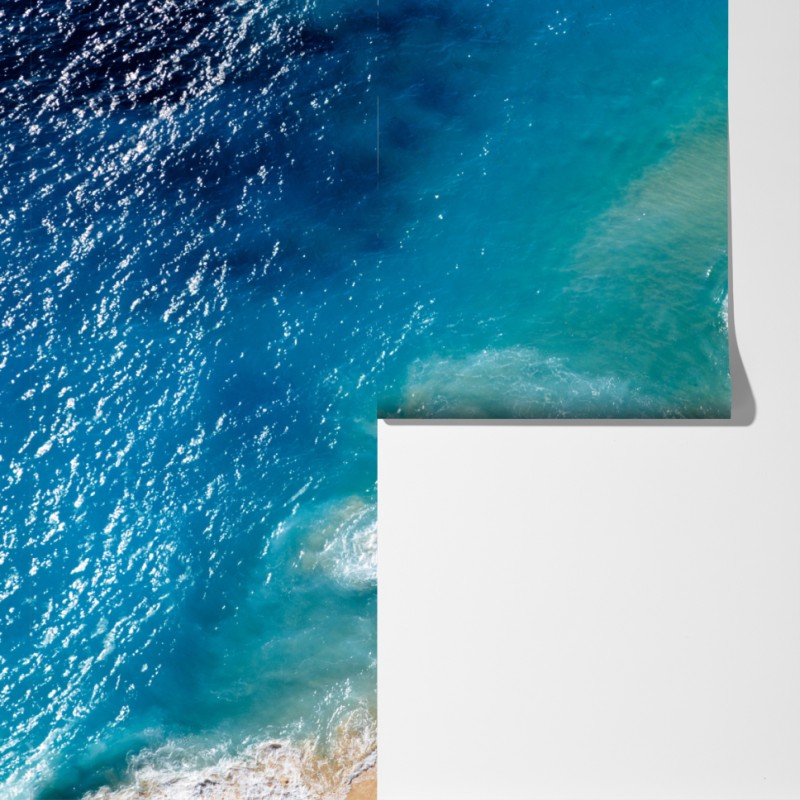 Fototapeta widok lotniczy turkusowej plaży – Wallissimo® Fototapeta widok lotniczy turkusowej plaży – Wallissimo®