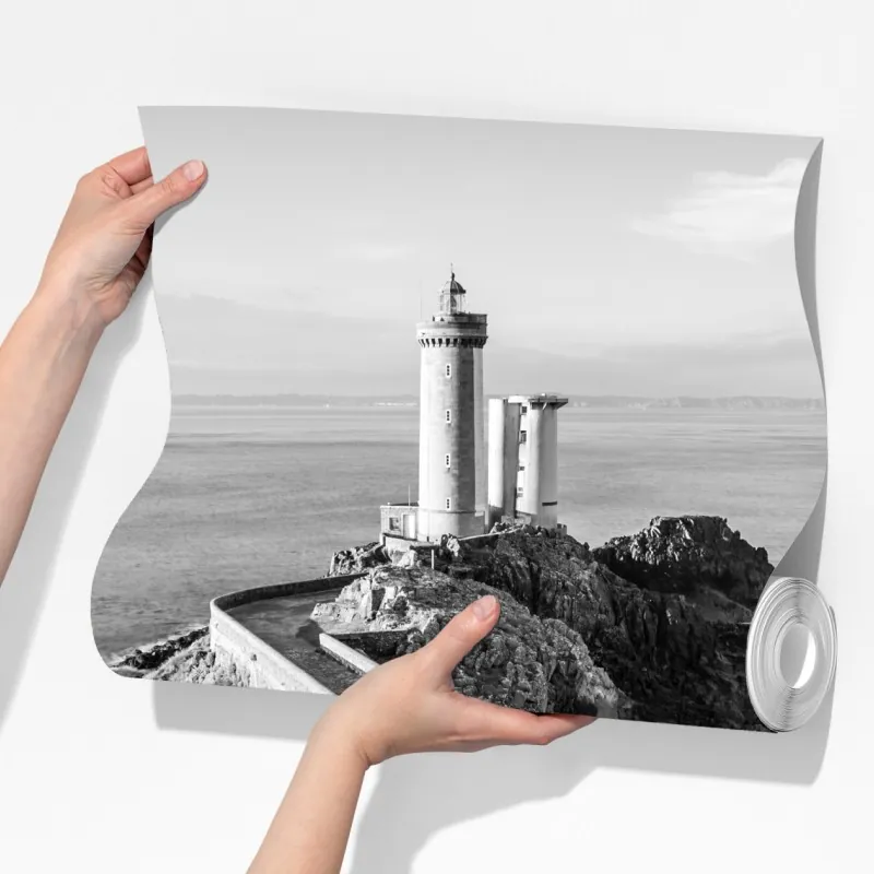 Fototapeta latarnia morska na skalistym wybrzeżu – Wallissimo® Fototapeta latarnia morska na skalistym wybrzeżu – Wallissimo®