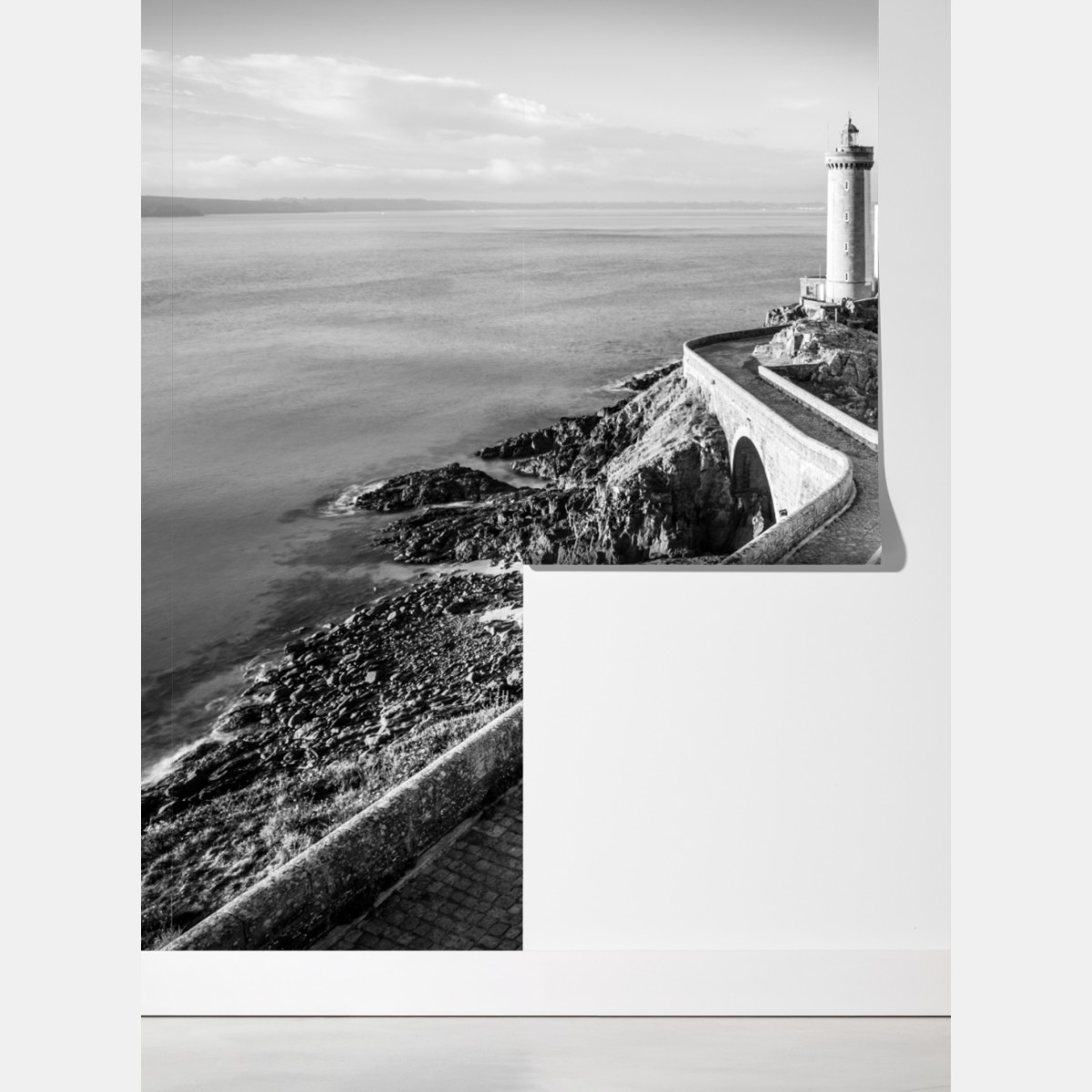 Fototapeta latarnia morska na skalistym wybrzeżu – Wallissimo® Fototapeta latarnia morska na skalistym wybrzeżu – Wallissimo®