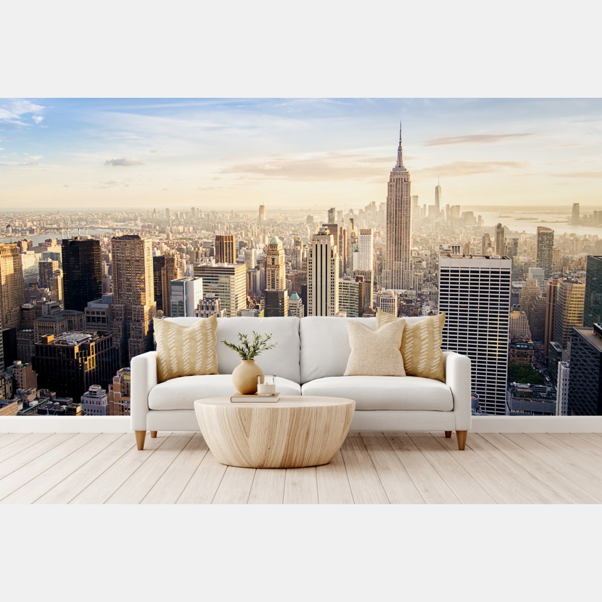 Wall mural New York skyline at sunrise