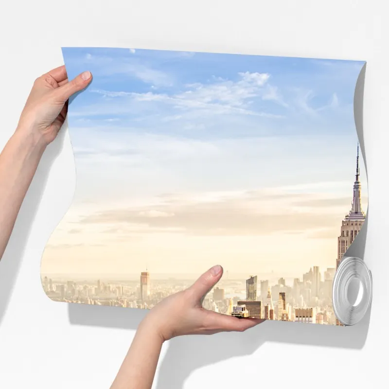 Fototapeta panorama Nowego Jorku o wschodzie słońca – Wallissimo® Fototapeta panorama Nowego Jorku o wschodzie słońca – Wallissimo®