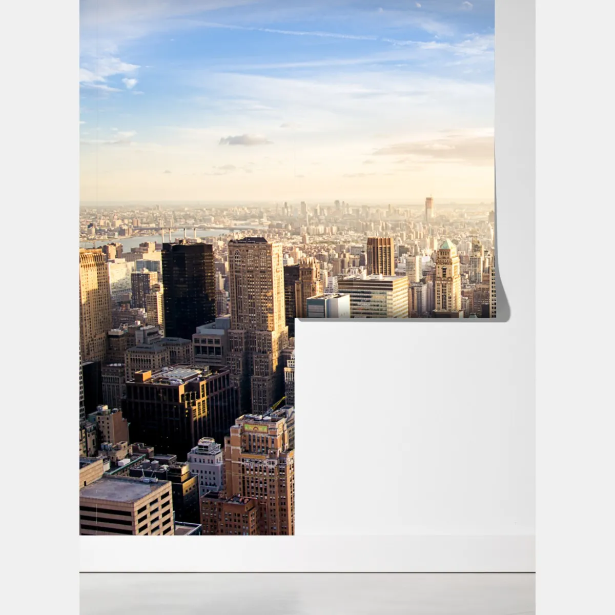 Fototapeta panorama Nowego Jorku o wschodzie słońca – Wallissimo® Fototapeta panorama Nowego Jorku o wschodzie słońca – Wallissimo®