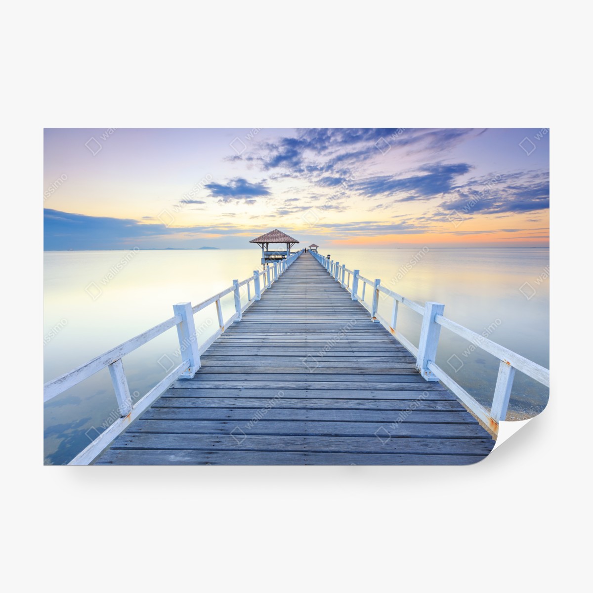 Fototapeta spokojne drewniane molo o zachodzie słońca – Wallissimo® Fototapeta spokojne drewniane molo o zachodzie słońca – Wallissimo®