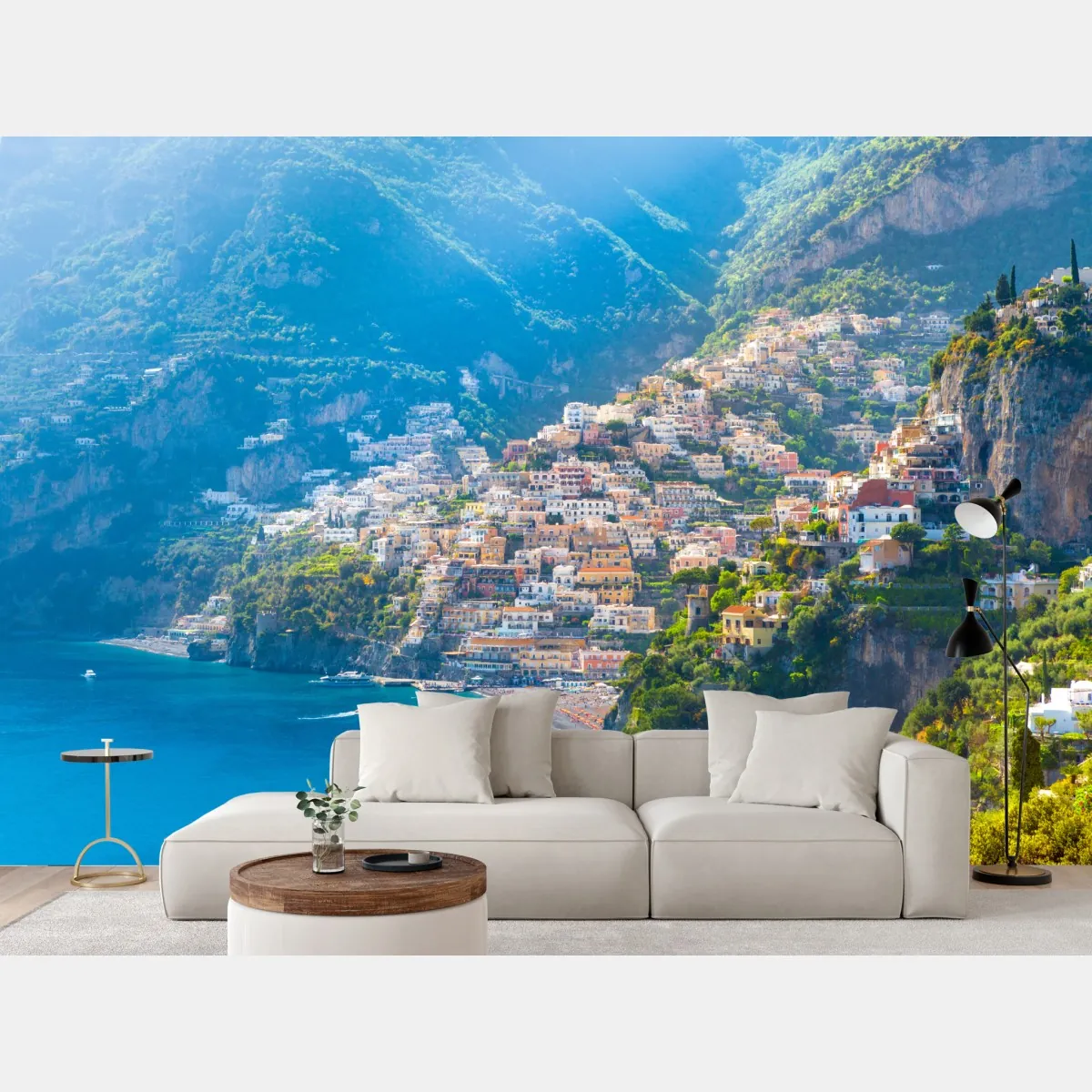 Fototapeta Positano: kolorowa wioska na wybrzeżu Amalfi – Wallissimo® Fototapeta Positano: kolorowa wioska na wybrzeżu Amalfi – Wallissimo®