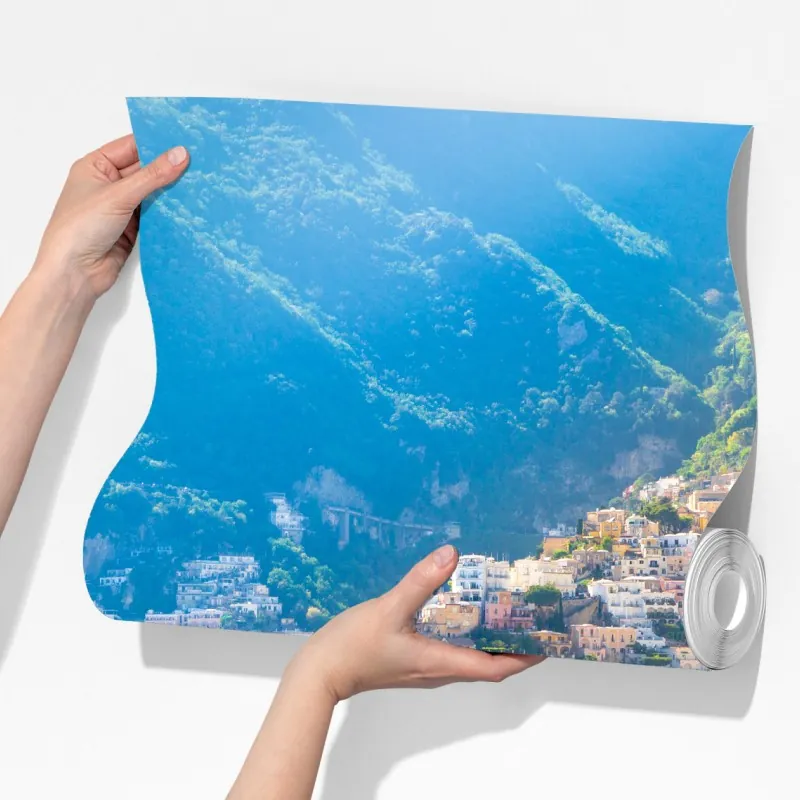 Fototapeta Positano: kolorowa wioska na wybrzeżu Amalfi – Wallissimo® Fototapeta Positano: kolorowa wioska na wybrzeżu Amalfi – Wallissimo®