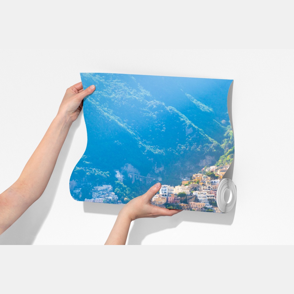 Fototapeta Positano: kolorowa wioska na wybrzeżu Amalfi – Wallissimo® Fototapeta Positano: kolorowa wioska na wybrzeżu Amalfi – Wallissimo®