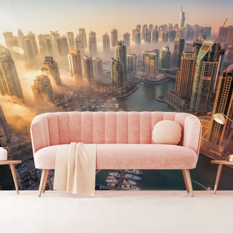 Fototapeta Dubaj marina zachód słońca