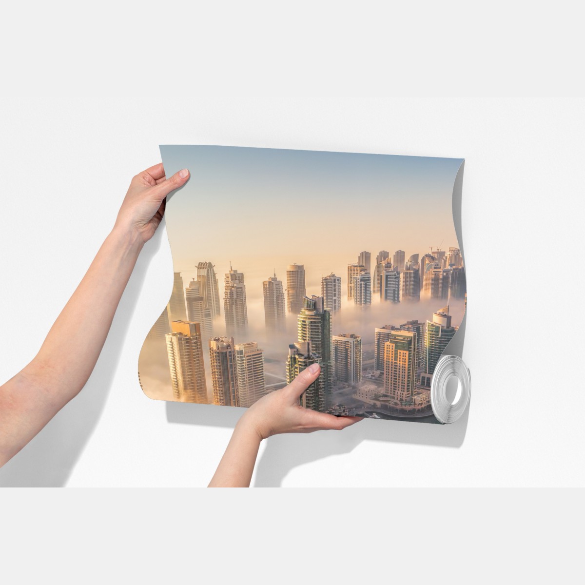 Fototapeta Dubaj marina zachód słońca – Wallissimo® Fototapeta Dubaj marina zachód słońca – Wallissimo®