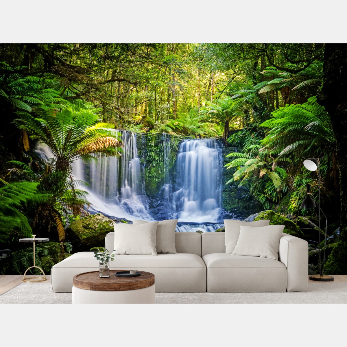 Wall mural lush waterfall at Mt Field National Park, Tasmania