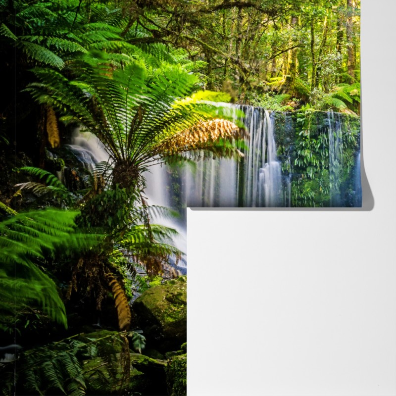 Fototapeta bujny wodospad w Mt Field National Park, Tasmania – Wallissimo® Fototapeta bujny wodospad w Mt Field National Park, Tasmania – Wallissimo®
