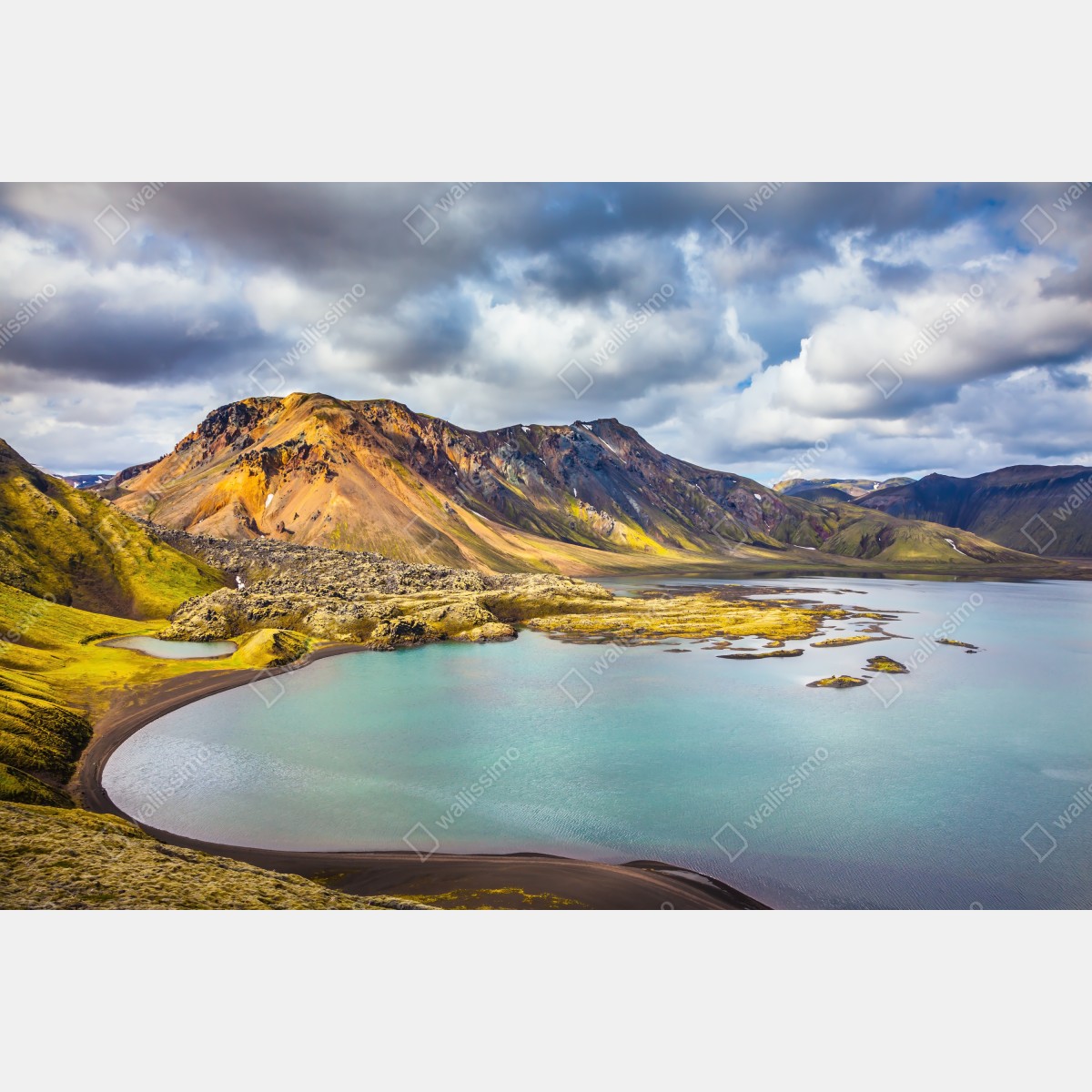 Fototapeta letnie jezioro na Islandii – Wallissimo® Fototapeta letnie jezioro na Islandii – Wallissimo®
