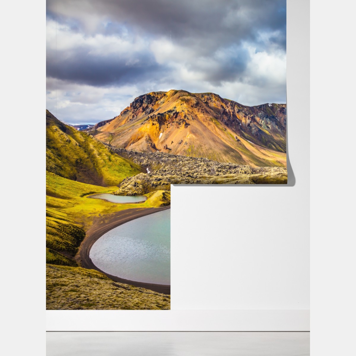 Fototapeta letnie jezioro na Islandii – Wallissimo® Fototapeta letnie jezioro na Islandii – Wallissimo®