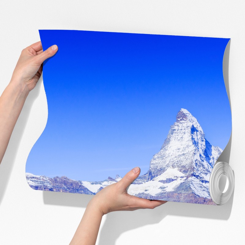 Fototapeta Matterhorn odbicie w Stellisee, Zermatt – Wallissimo® Fototapeta Matterhorn odbicie w Stellisee, Zermatt – Wallissimo®
