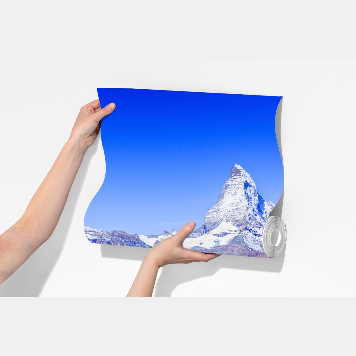 Fototapeta Matterhorn odbicie w Stellisee, Zermatt – Wallissimo® Fototapeta Matterhorn odbicie w Stellisee, Zermatt – Wallissimo®