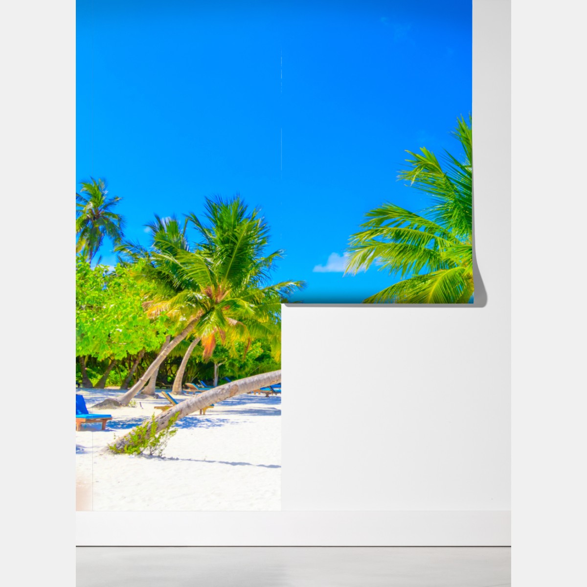 Fototapeta rajska plaża na Malediwach – Wallissimo® Fototapeta rajska plaża na Malediwach – Wallissimo®