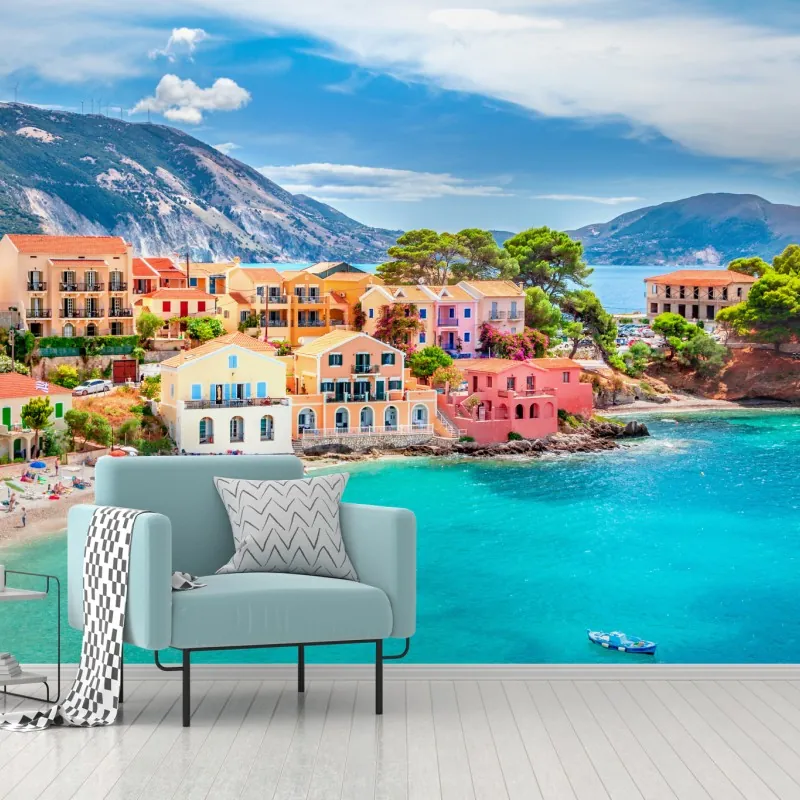 Fototapeta Assos nadmorska sceneria, Kefalonia