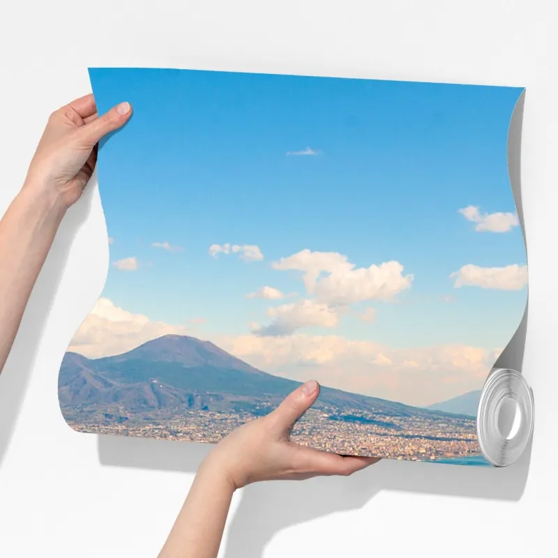 Fototapeta panorama Neapolu z Wezuwiuszem – Wallissimo® Fototapeta panorama Neapolu z Wezuwiuszem – Wallissimo®