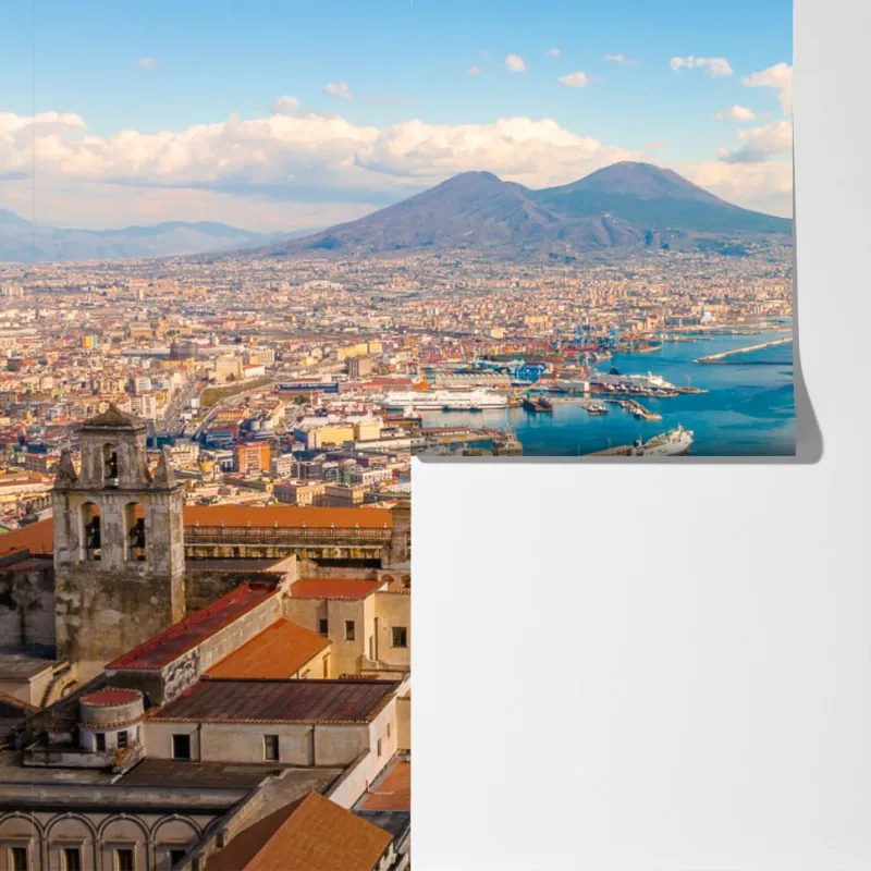 Fototapeta panorama Neapolu z Wezuwiuszem – Wallissimo® Fototapeta panorama Neapolu z Wezuwiuszem – Wallissimo®