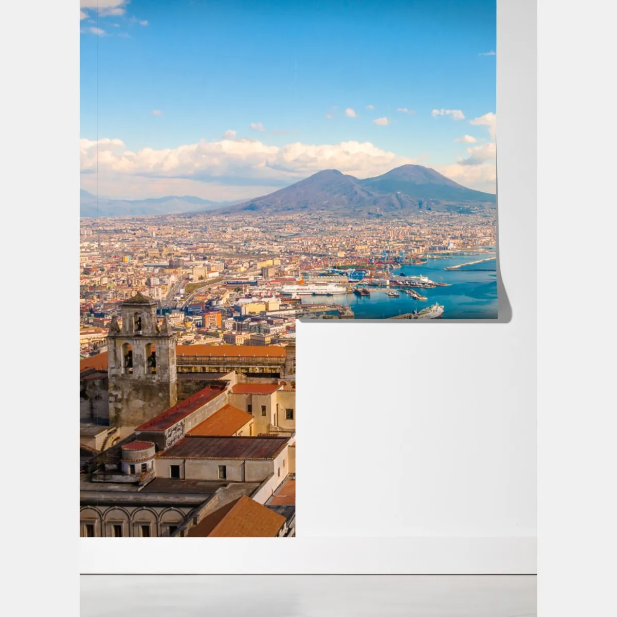 Fototapeta panorama Neapolu z Wezuwiuszem – Wallissimo® Fototapeta panorama Neapolu z Wezuwiuszem – Wallissimo®