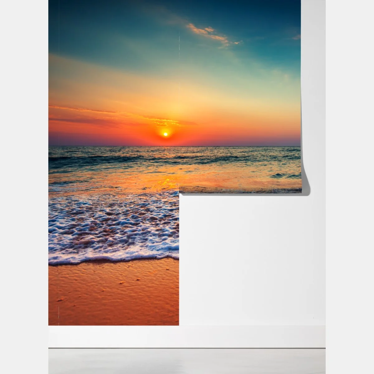 Fototapeta złoty wschód słońca nad morzem – Wallissimo® Fototapeta złoty wschód słońca nad morzem – Wallissimo®