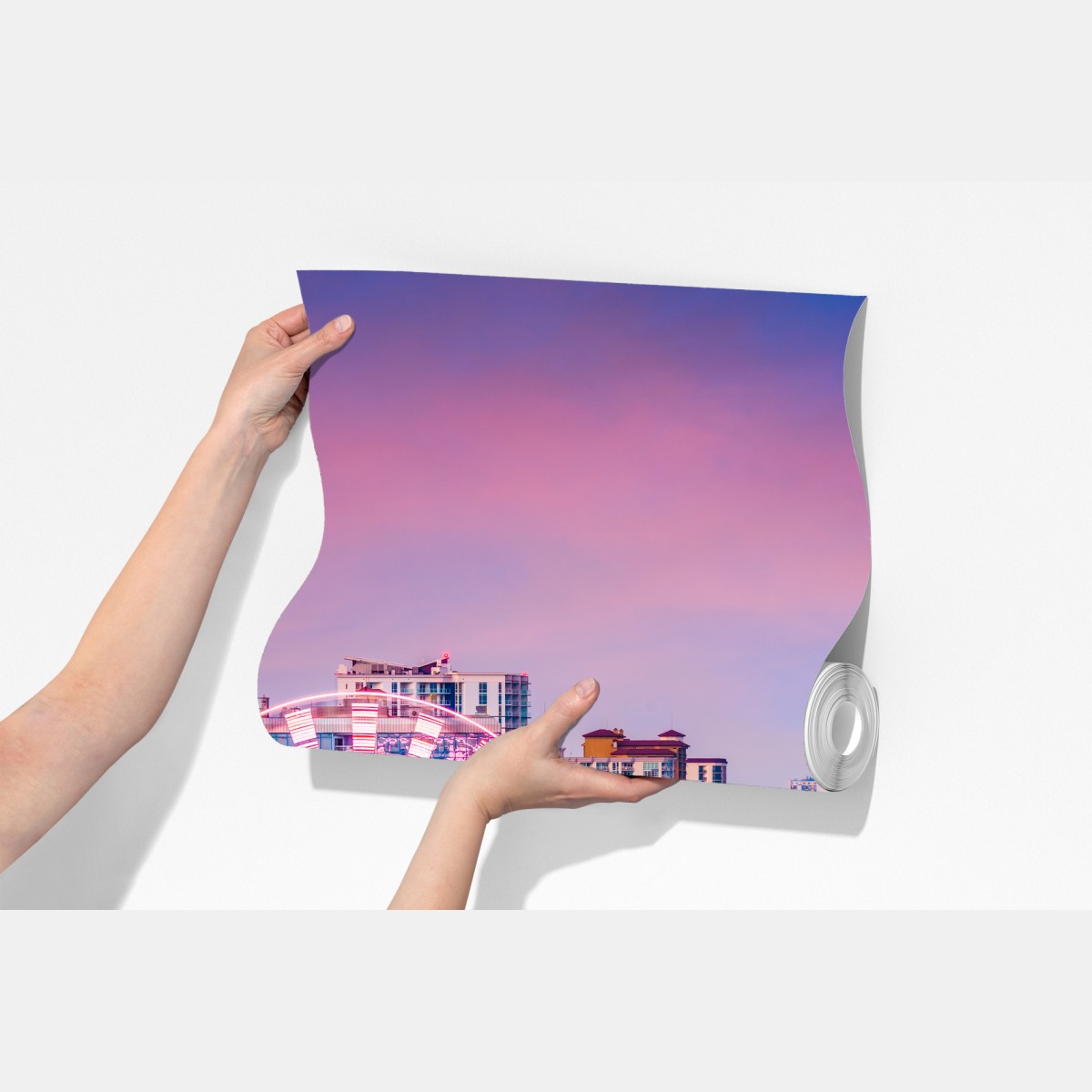 Fototapeta Myrtle Beach zachód słońca nad plażą z diabelskim młynem – Wallissimo® Fototapeta Myrtle Beach zachód słońca nad plażą z diabelskim młynem – Wallissimo®