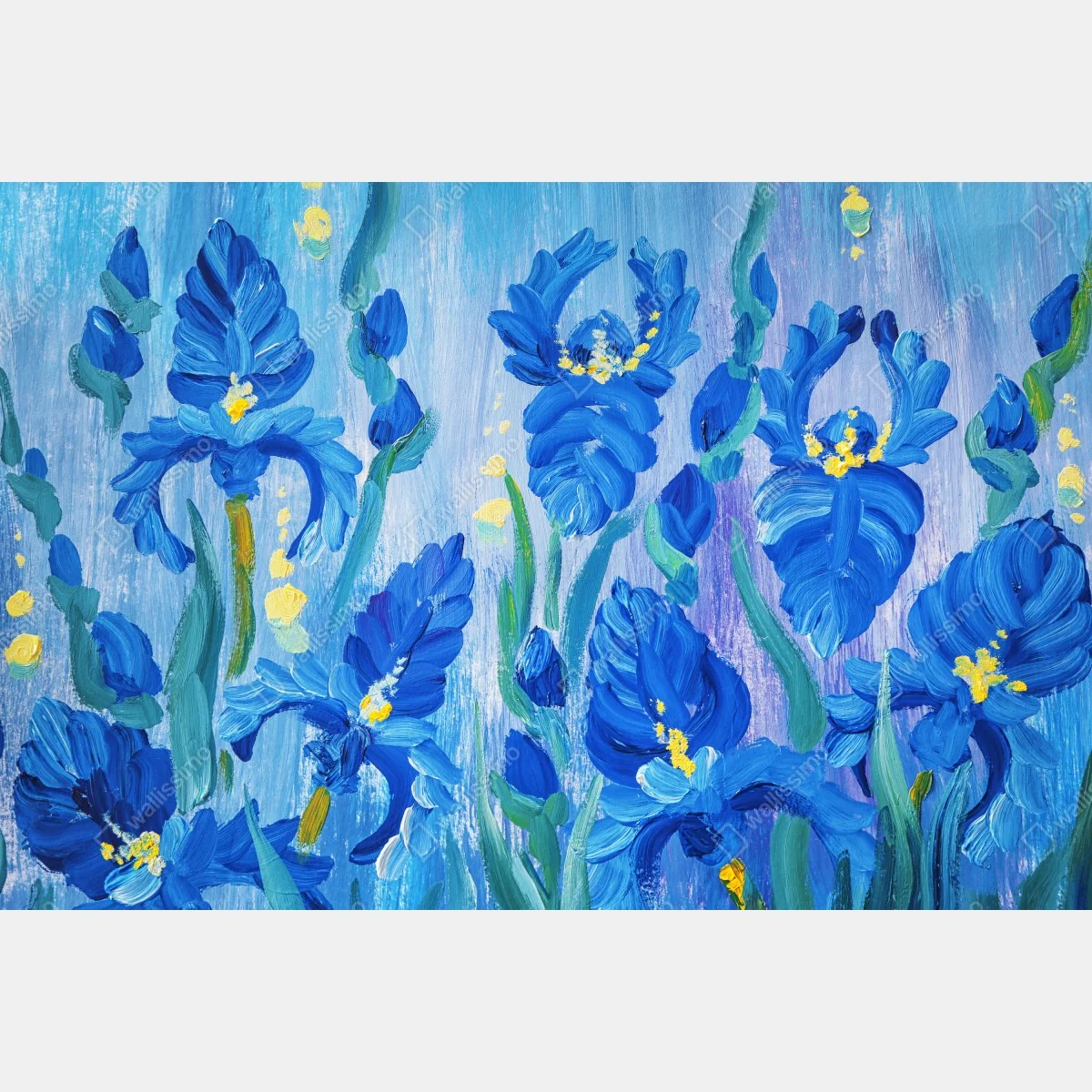 Fototapeta żywy niebieski bukiet irysów – Wallissimo® Fototapeta żywy niebieski bukiet irysów – Wallissimo®