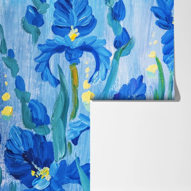 Fototapeta żywy niebieski bukiet irysów – Wallissimo® Fototapeta żywy niebieski bukiet irysów – Wallissimo®