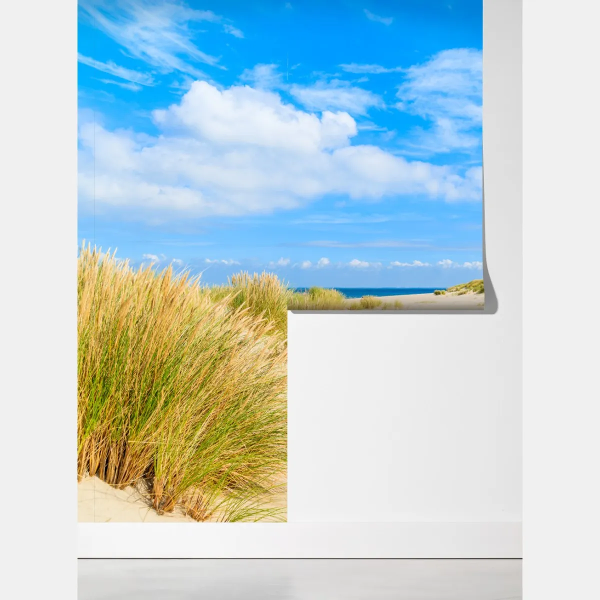 Fototapeta spokojne wydmy Sylt z latarnią morską – Wallissimo® Fototapeta spokojne wydmy Sylt z latarnią morską – Wallissimo®