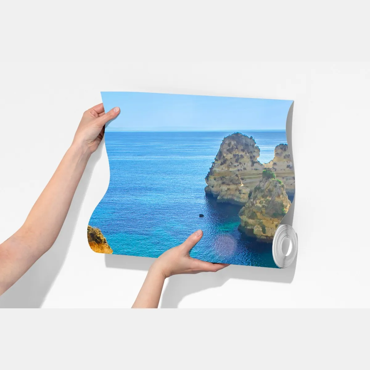 Fototapeta słoneczne schody prowadzące do turkusowej zatoczki – Wallissimo® Fototapeta słoneczne schody prowadzące do turkusowej zatoczki – Wallissimo®