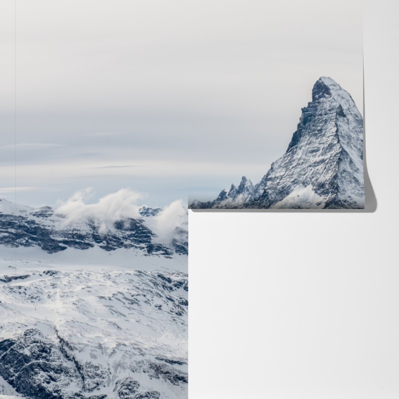 Fototapeta majestatyczny ośnieżony szczyt górski – Wallissimo® Fototapeta majestatyczny ośnieżony szczyt górski – Wallissimo®