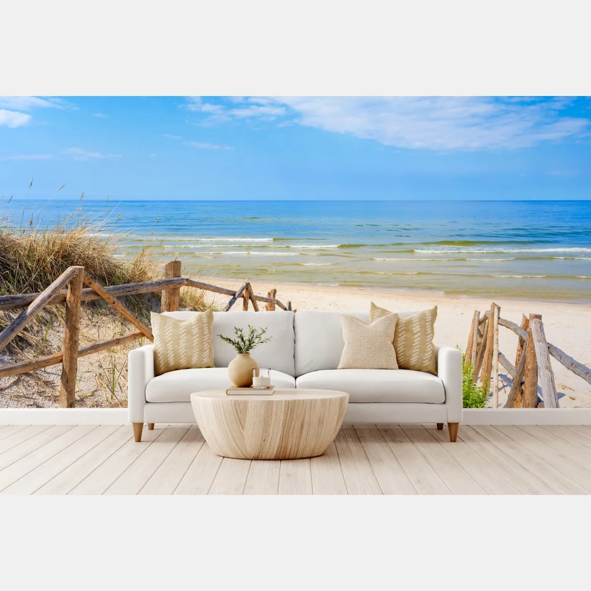 Fototapeta wejście na plażę w Lubiatowie, Polska – Wallissimo® Fototapeta wejście na plażę w Lubiatowie, Polska – Wallissimo®