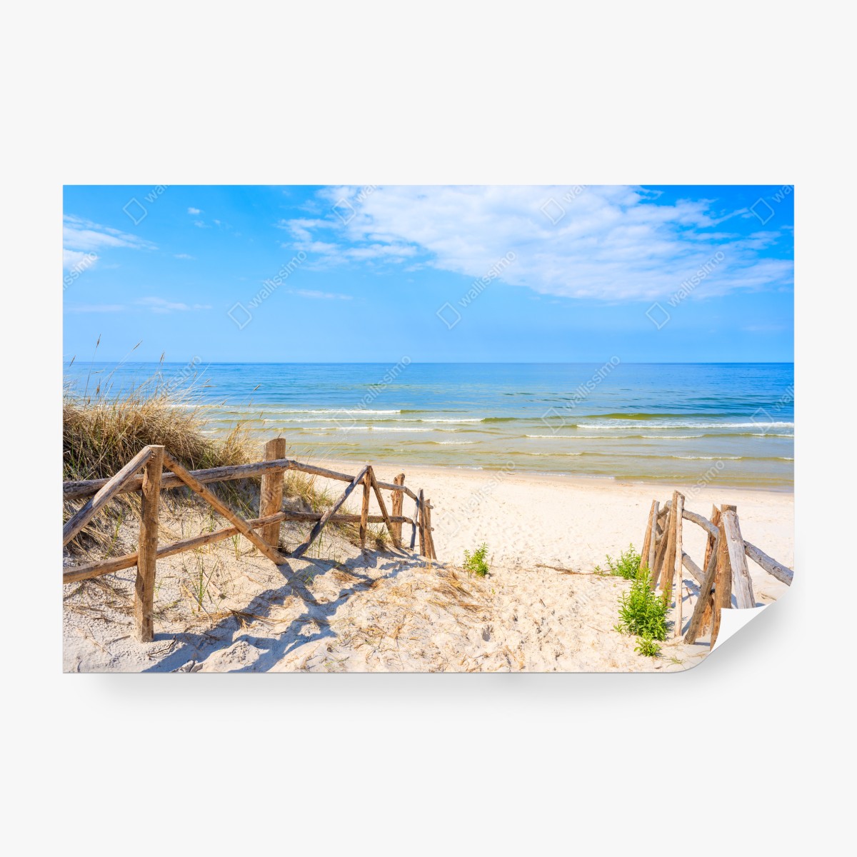 Fototapeta wejście na plażę w Lubiatowie, Polska – Wallissimo® Fototapeta wejście na plażę w Lubiatowie, Polska – Wallissimo®