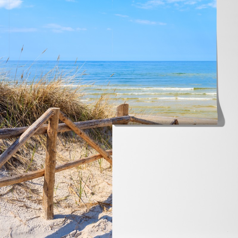 Fototapeta wejście na plażę w Lubiatowie, Polska – Wallissimo® Fototapeta wejście na plażę w Lubiatowie, Polska – Wallissimo®