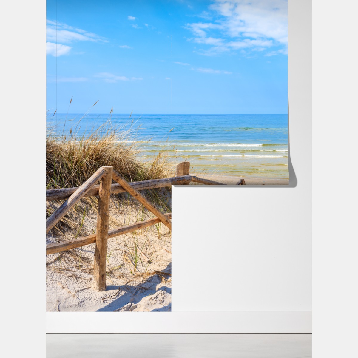 Fototapeta wejście na plażę w Lubiatowie, Polska – Wallissimo® Fototapeta wejście na plażę w Lubiatowie, Polska – Wallissimo®