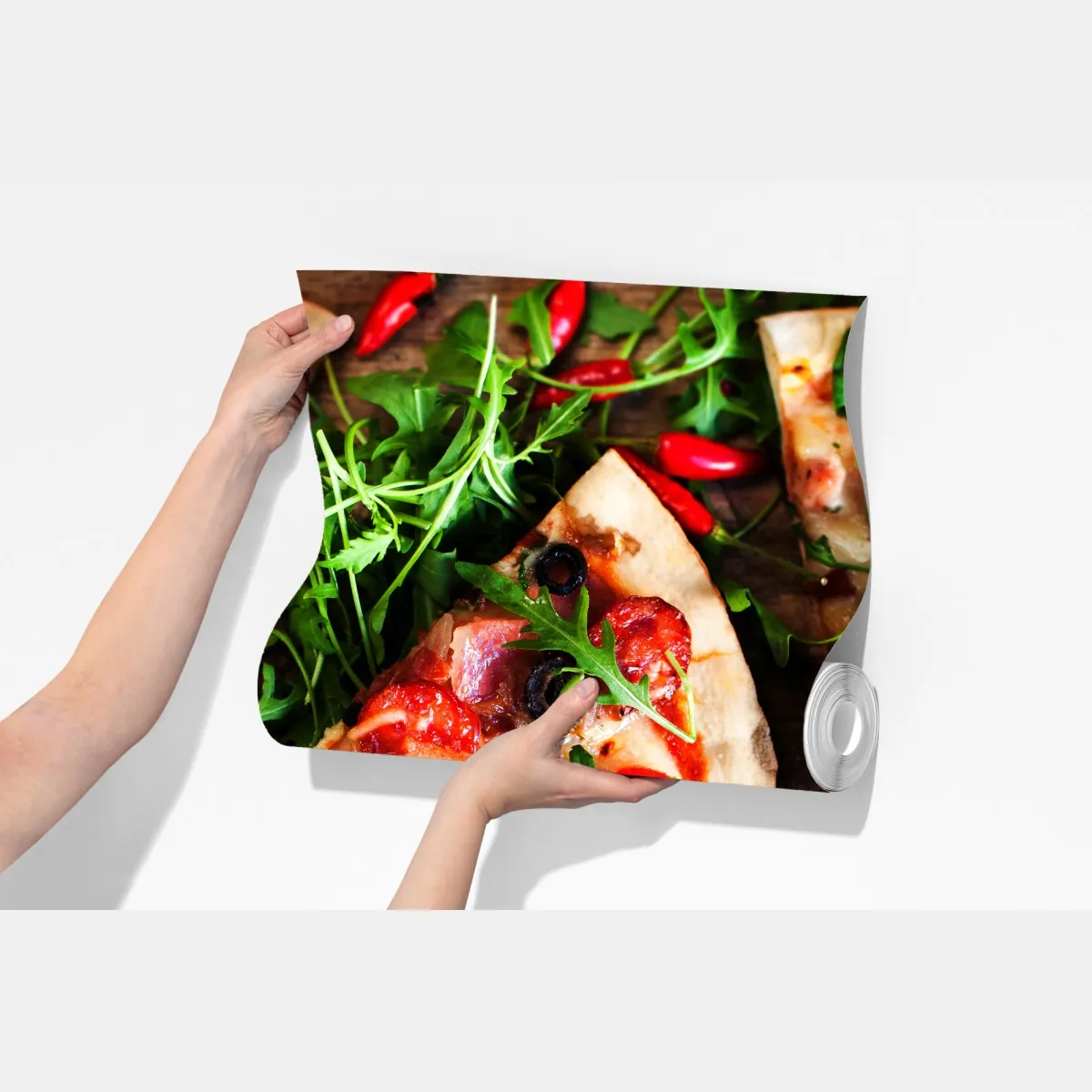 Fototapeta gorąca pizza pepperoni z bliska – Wallissimo® Fototapeta gorąca pizza pepperoni z bliska – Wallissimo®