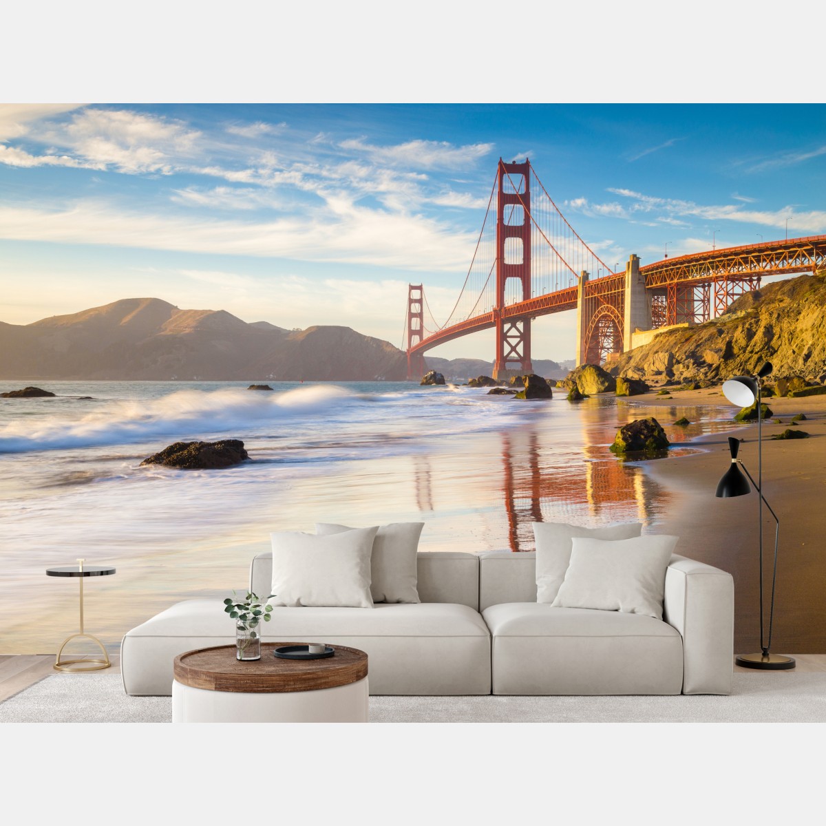 Wall mural Golden Gate Bridge at sunset
