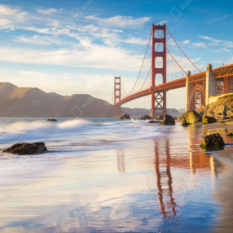 Fototapeta Golden Gate o zachodzie słońca – Wallissimo® Fototapeta Golden Gate o zachodzie słońca – Wallissimo®