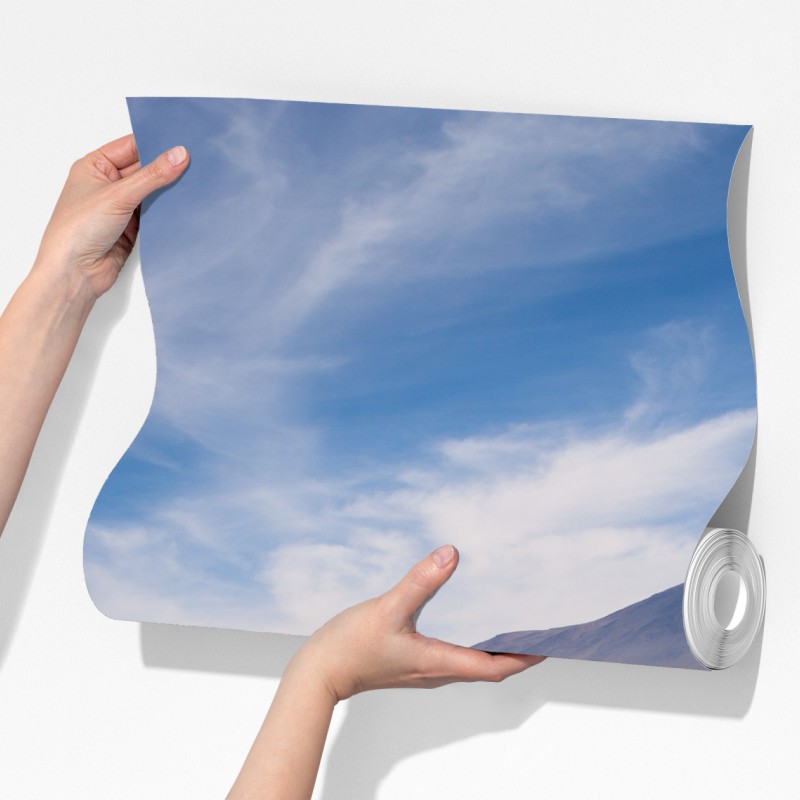 Fototapeta różowa laguna z flamingami i odbiciem gór – Wallissimo® Fototapeta różowa laguna z flamingami i odbiciem gór – Wallissimo®