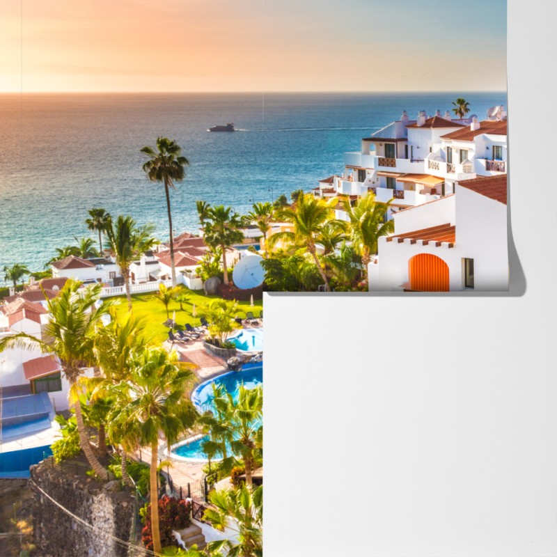 Fototapeta zachód słońca nad Puerto de Santiago, Teneryfa – Wallissimo® Fototapeta zachód słońca nad Puerto de Santiago, Teneryfa – Wallissimo®