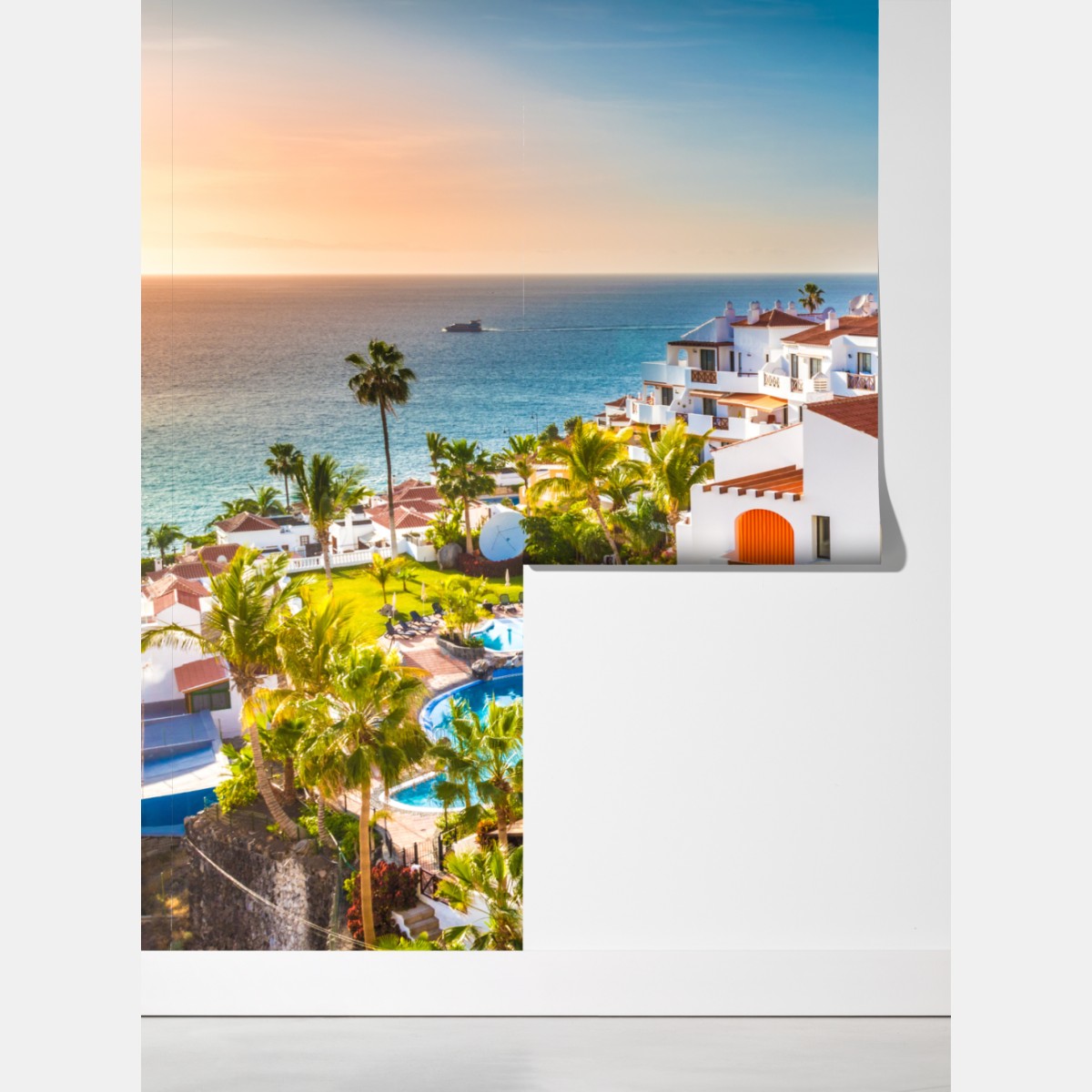 Fototapeta zachód słońca nad Puerto de Santiago, Teneryfa – Wallissimo® Fototapeta zachód słońca nad Puerto de Santiago, Teneryfa – Wallissimo®