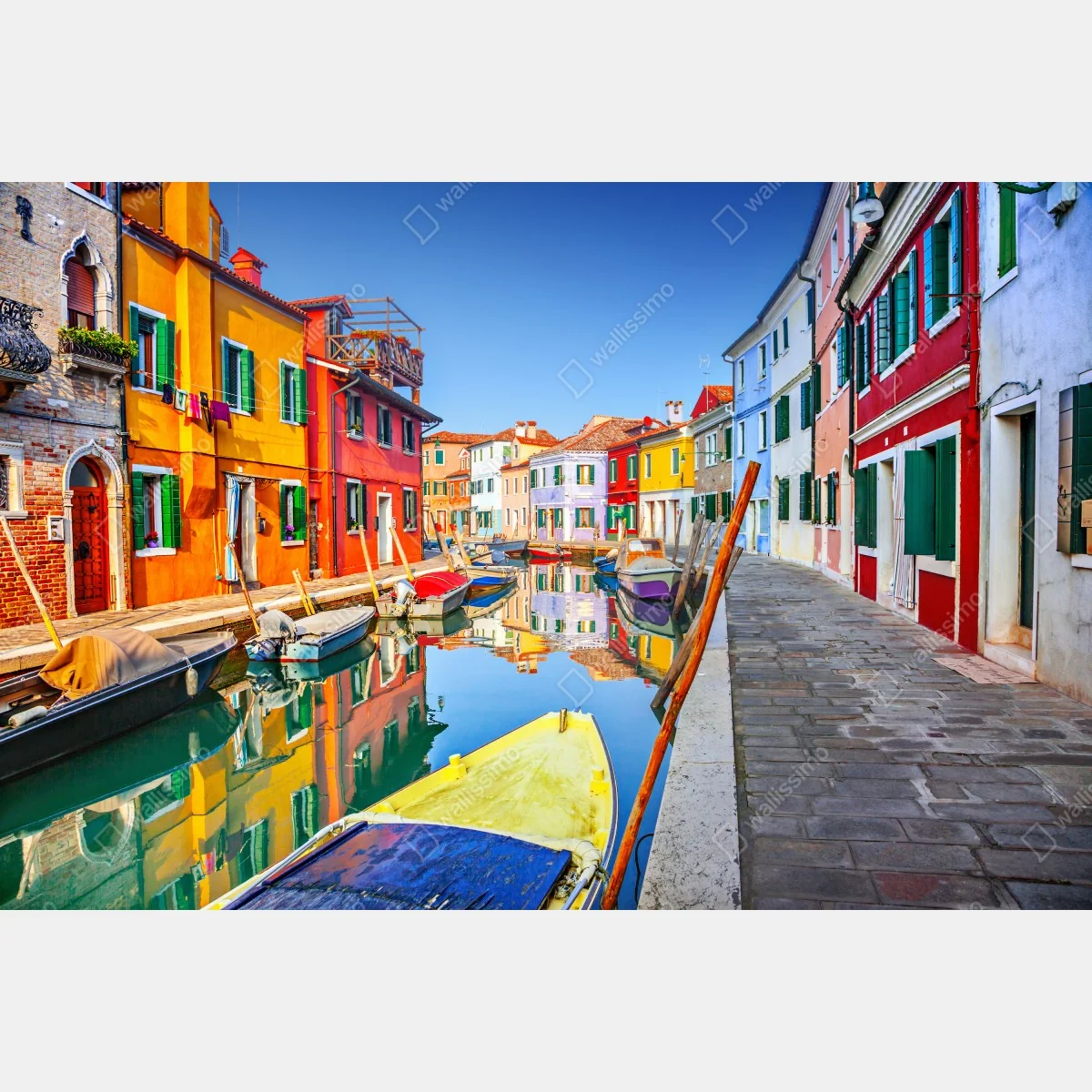 Fototapeta kolorowe domy nad kanałem w Burano – Wallissimo® Fototapeta kolorowe domy nad kanałem w Burano – Wallissimo®