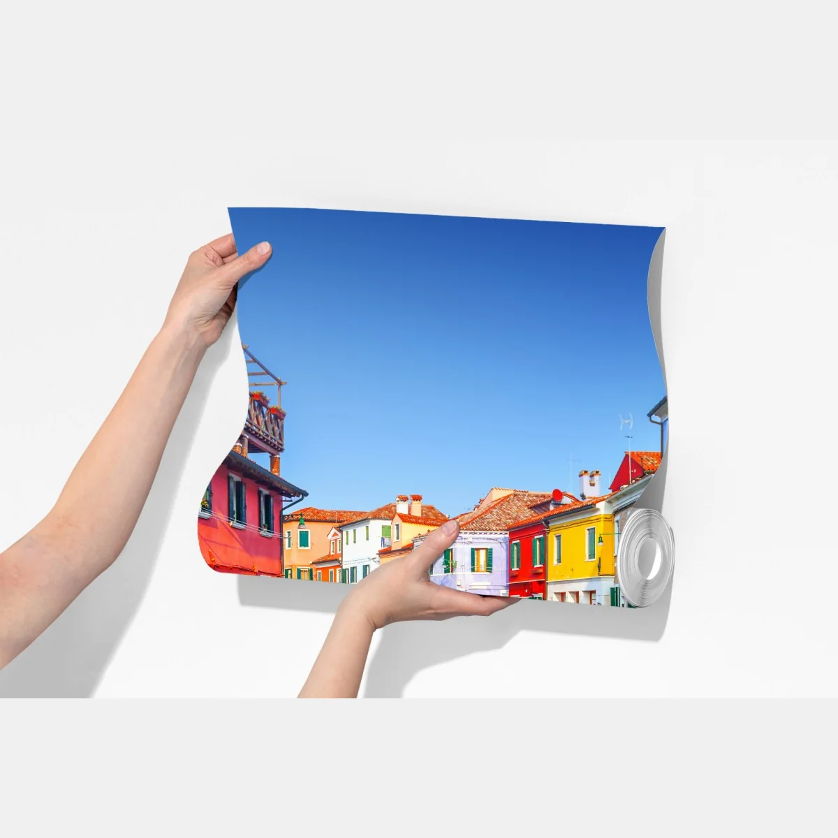 Fototapeta kolorowe domy nad kanałem w Burano – Wallissimo® Fototapeta kolorowe domy nad kanałem w Burano – Wallissimo®