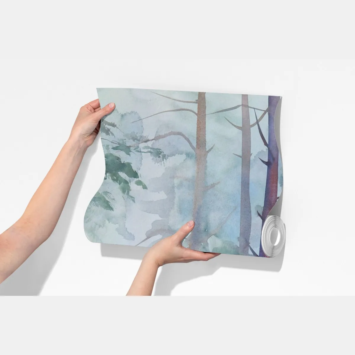 Fototapeta mglisty akwarelowy las – Wallissimo® Fototapeta mglisty akwarelowy las – Wallissimo®