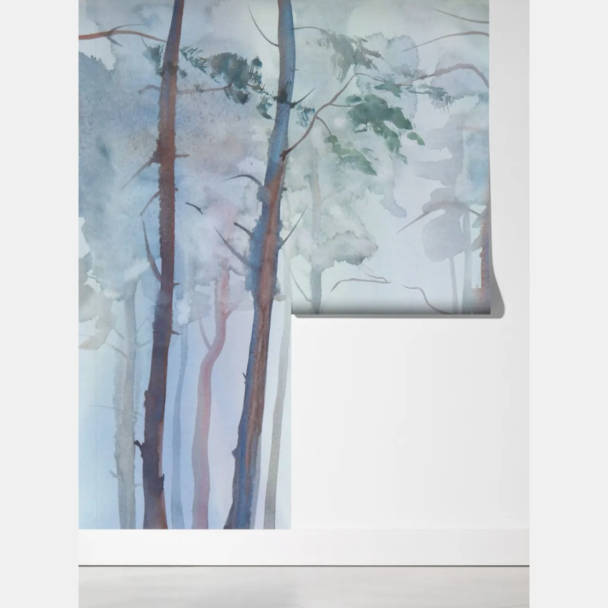 Fototapeta mglisty akwarelowy las – Wallissimo® Fototapeta mglisty akwarelowy las – Wallissimo®