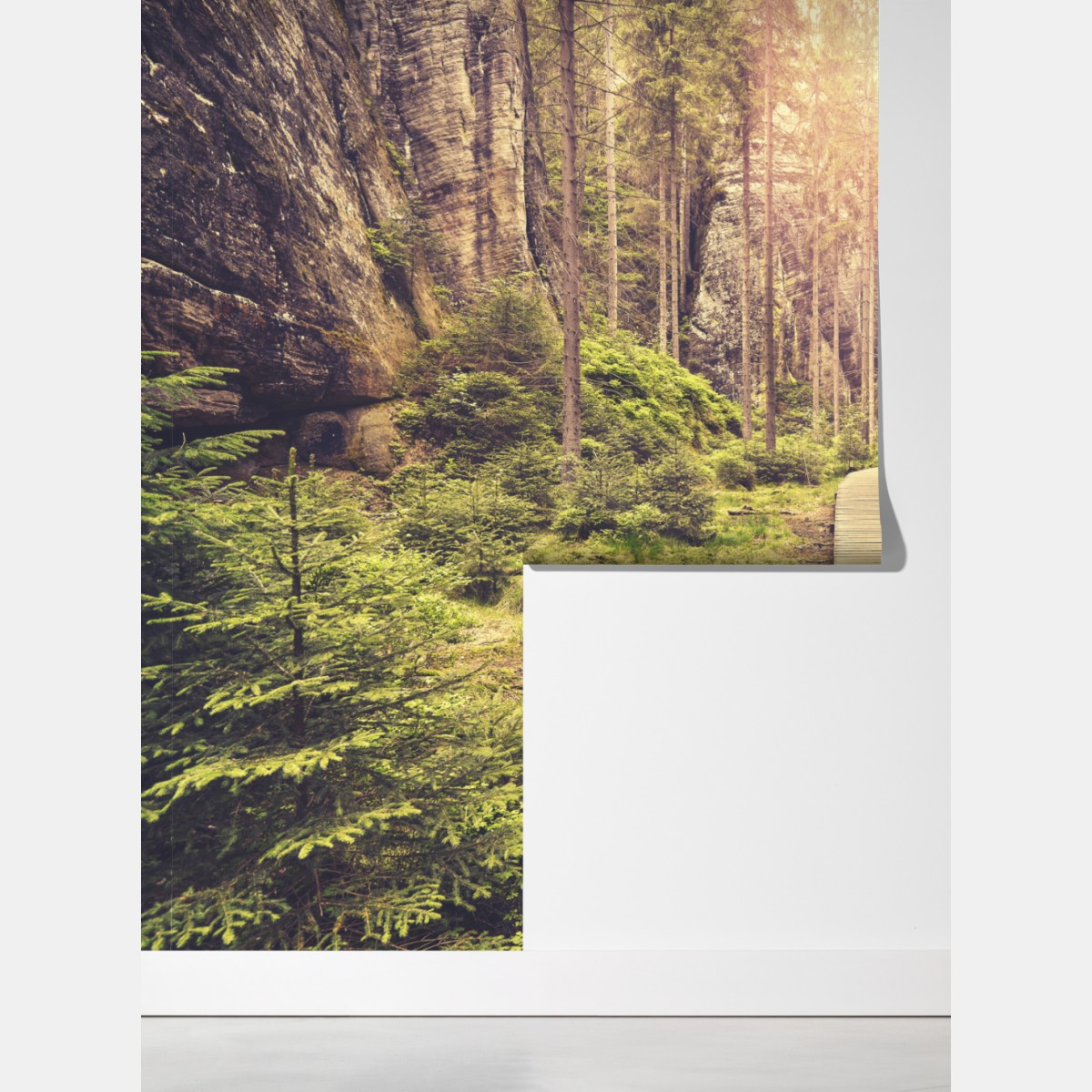 Fototapeta słoneczna drewniana kładka w Adrspach Teplice – Wallissimo® Fototapeta słoneczna drewniana kładka w Adrspach Teplice – Wallissimo®