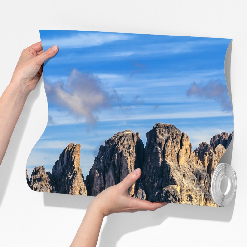 Fototapeta majestatyczna górska panorama z zielonymi wzgórzami – Wallissimo® Fototapeta majestatyczna górska panorama z zielonymi wzgórzami – Wallissimo®