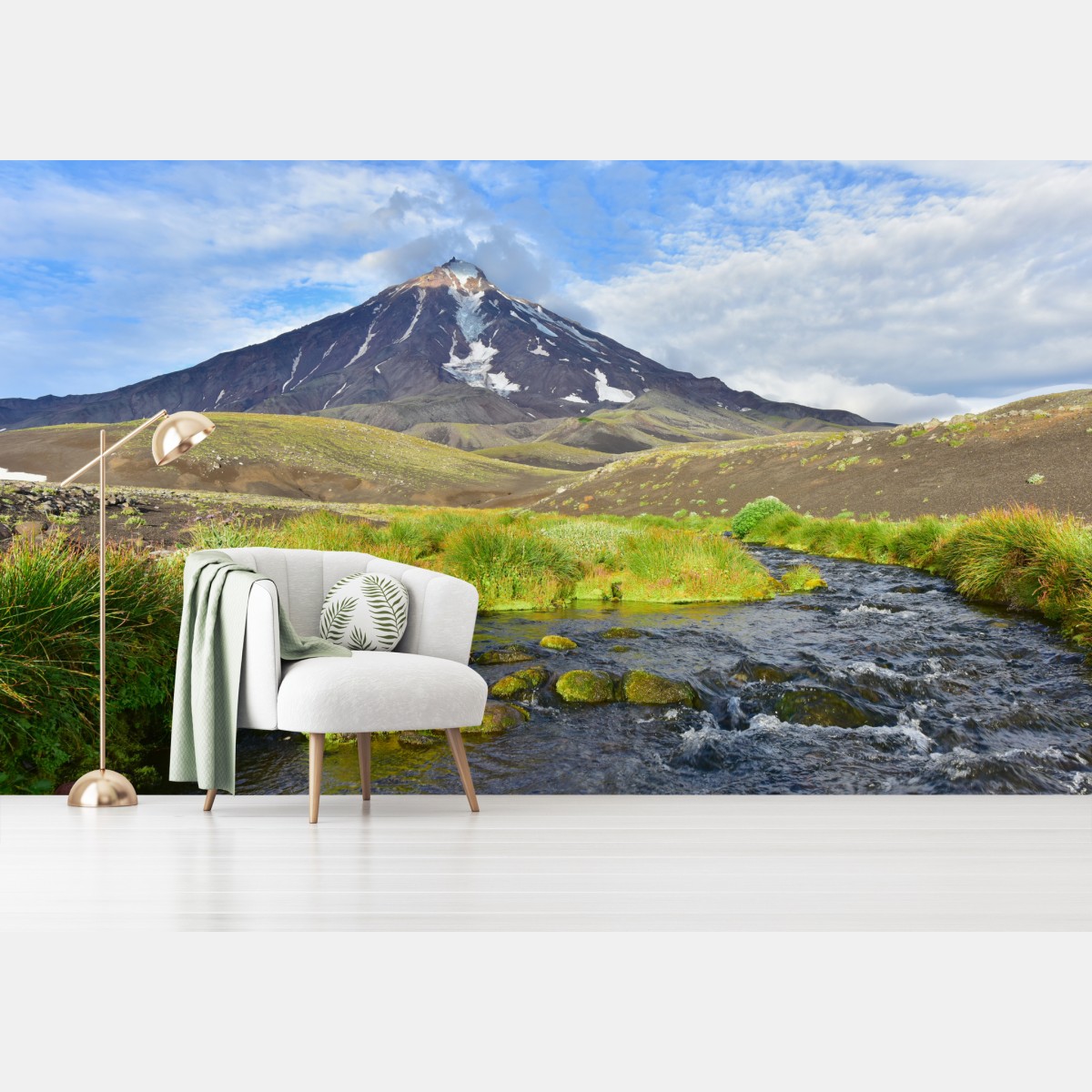 Wall mural view of Koryaksky volcano on northeast slope