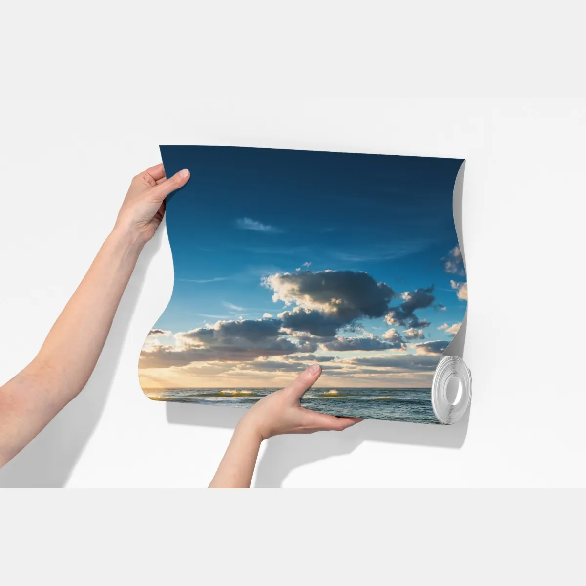 Fototapeta złoty wschód słońca nad morzem – Wallissimo® Fototapeta złoty wschód słońca nad morzem – Wallissimo®