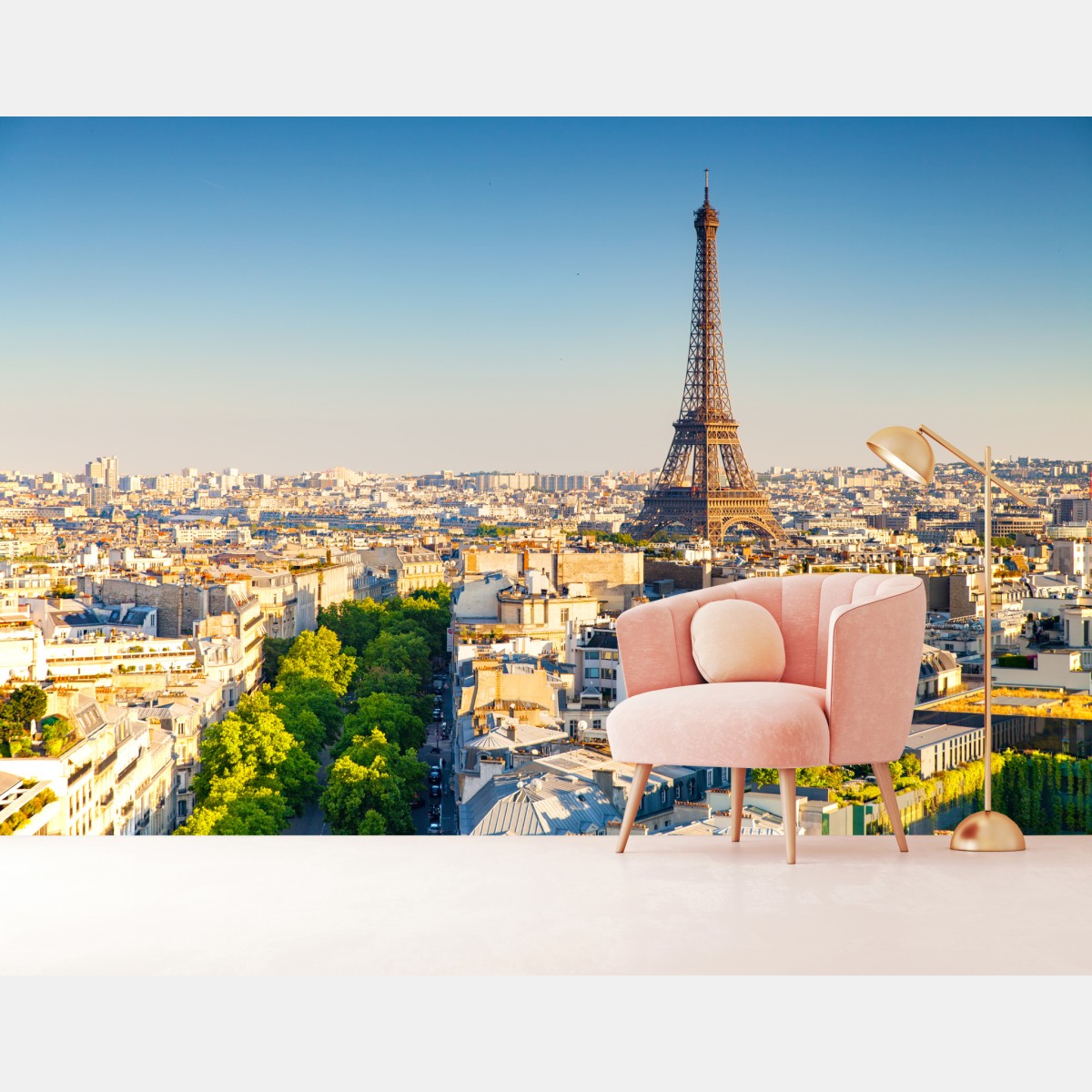 Wall mural Paris skyline with the Eiffel Tower
