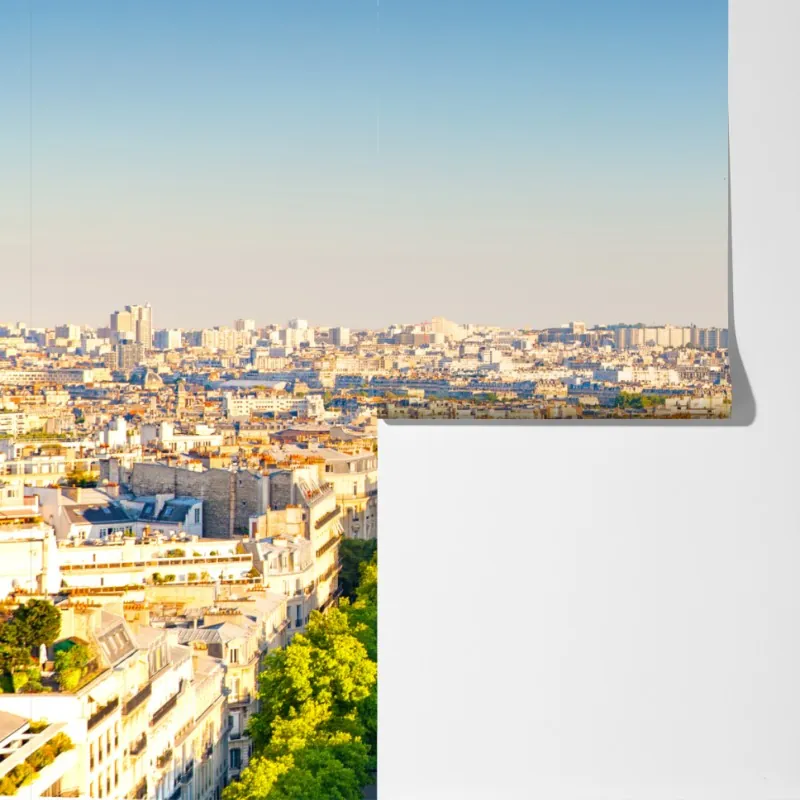 Fototapeta panorama Paryża z Wieżą Eiffla – Wallissimo® Fototapeta panorama Paryża z Wieżą Eiffla – Wallissimo®